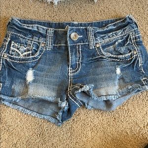 Distressed designer shorts